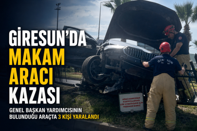 LİMAN KAVŞAĞI’NDA MAKAM ARACI KAZASI: 3 KİŞİ YARALANDI