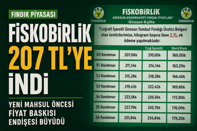 FİSKOBİRLİK 207 TL’YE İNDİ, ÜRETİCİDE YENİ MAHSUL ÖNCESİ FİYAT BASKISI