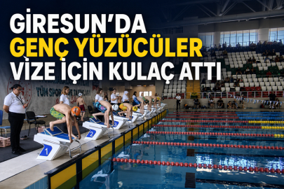 GİRESUN’DA GENÇ YÜZÜCÜLER VİZE İÇİN KULAÇ ATTI