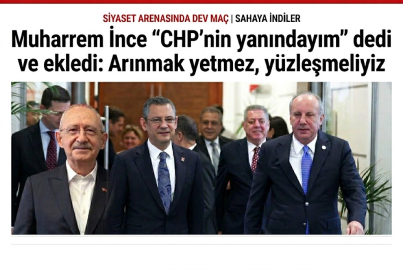 Muharrem İnce "CHP'nin yanındayım" dedi ve ekledi: Arınmak yetmez, yüzleşmeliyiz