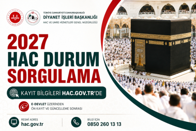 2027 HAC DURUM SORGULAMA EKRANI AÇIK