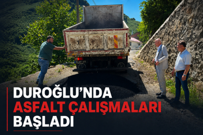 DUROĞLU’NDA ASFALT ÇALIŞMALARI BAŞLADI