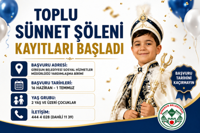 GİRESUN BELEDİYESİNDEN ÜCRETSİZ SÜNNET ŞÖLENİ