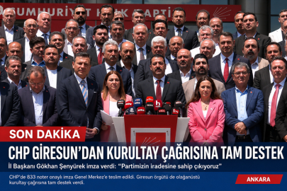 CHP GİRESUN’DAN KURULTAY İRADESİNE TAM DESTEK