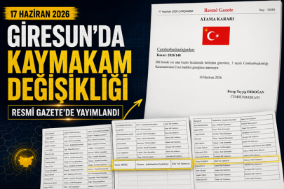 GİRESUN’DA KAYMAKAM VE VALİ YARDIMCISI ATAMALARI