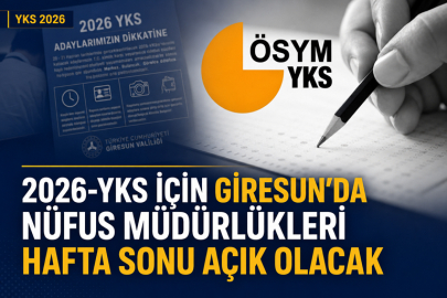 2026-YKS İÇİN GİRESUN’DA NÜFUS MÜDÜRLÜKLERİ HAFTA SONU AÇIK OLACAK