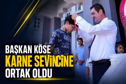 BAŞKAN KÖSE, ÖĞRENCİLERİN KARNE HEYECANINA ORTAK OLDU