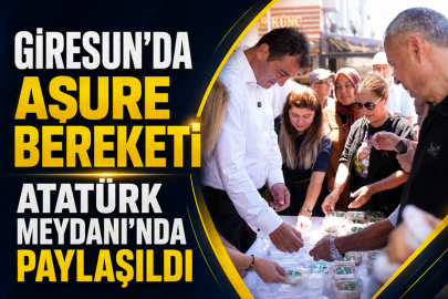 GİRESUN’DA AŞURE BEREKETİ ATATÜRK MEYDANI’NDA PAYLAŞILDI