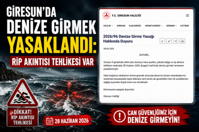 GİRESUN’DA DENİZE GİRME YASAĞI: RİP AKINTISI TEHLİKESİ VAR