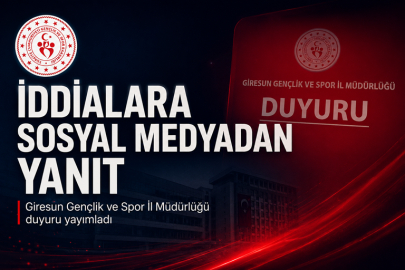 GİRESUN GENÇLİK VE SPOR İL MÜDÜRLÜĞÜ’NDEN İDDİALARA SOSYAL MEDYADAN YANIT