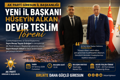 AK PARTİ GİRESUN’DA DEVİR TESLİM TÖRENİ BUGÜN YAPILACAK