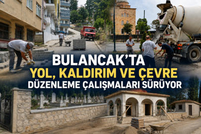 BULANCAK’TA YOL, KALDIRIM VE ÇEVRE DÜZENLEME ÇALIŞMALARI SÜRÜYOR