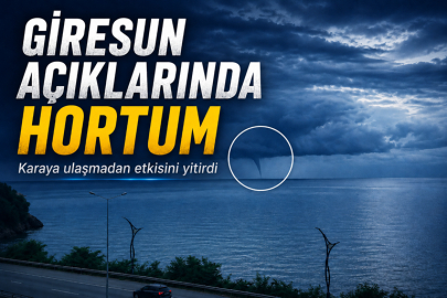 GİRESUN AÇIKLARINDA HORTUM ŞAŞKINLIĞI