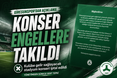 GİRESUNSPOR’UN STADYUM KONSERİ İPTAL EDİLDİ