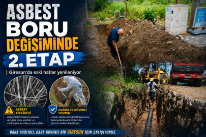 GİRESUN’DA ASBESTLİ BORULARA NEŞTER: İKİNCİ ETAP BAŞLADI