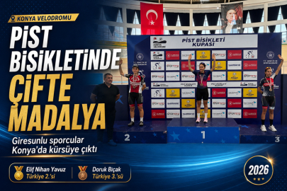 GİRESUNLU BİSİKLETÇİLER KONYA’DAN İKİ MADALYAYLA DÖNDÜ
