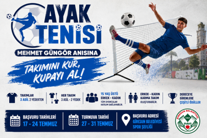 GİRESUN’DA AYAK TENİSİ TURNUVASI İÇİN BAŞVURULAR BAŞLIYOR