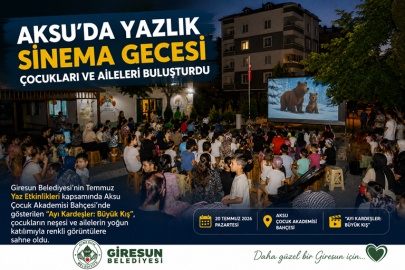 AKSU’DA YAZLIK SİNEMA GECESİ ÇOCUKLARI VE AİLELERİ BULUŞTURDU