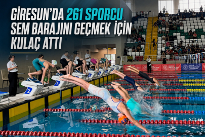 GİRESUN’DA 261 SPORCU SEM BARAJINI GEÇMEK İÇİN KULAÇ ATTI