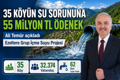 GİRESUN’DA 35 KÖYÜN İÇME SUYU SORUNUNA 55 MİLYON LİRALIK ÇÖZÜM