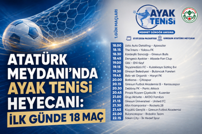 ATATÜRK MEYDANI’NDA AYAK TENİSİ HEYECANI: İLK GÜNDE 18 MAÇ