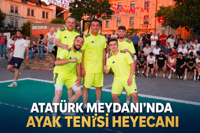 ATATÜRK MEYDANI’NDA AYAK TENİSİ HEYECANI