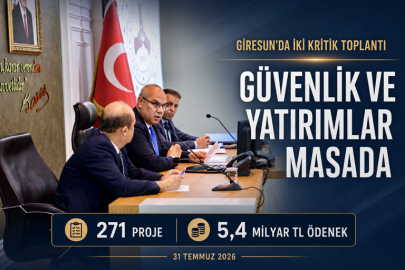 GİRESUN’DA 271 PROJELİK YATIRIM GÜNDEMİ