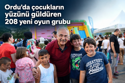 Ordu’da çocukların yüzünü güldüren 208 yeni oyun grubu