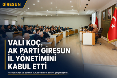 VALİ KOÇ, HÜSEYİN ALKAN VE YENİ İL YÖNETİMİNİ KABUL ETTİ