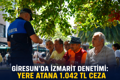 GİRESUN’DA İZMARİT DENETİMİ: YERE ATANA 1.042 TL CEZA
