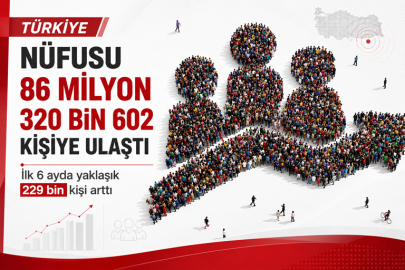 Türkiye nüfusu 86 milyon 320 bin 602 kişiye ulaştı... İlk 6 ayda yaklaşık 229 bin kişi arttık