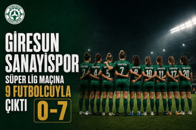 GİRESUN SANAYİSPOR SÜPER LİG MAÇINA 9 FUTBOLCUYLA ÇIKTI