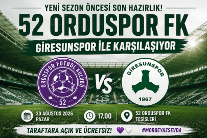 52 ORDUSPOR–GİRESUNSPOR BUGÜN KARŞI KARŞIYA