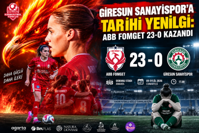 GİRESUN SANAYİSPOR’A TARİHİ YENİLGİ: ABB FOMGET 23-0 KAZANDI