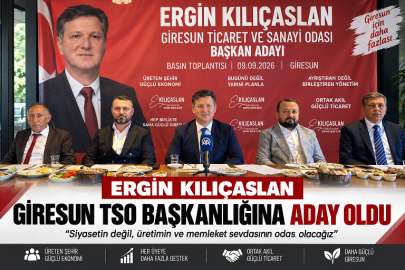 ERGİN KILIÇASLAN GİRESUN TSO BAŞKANLIĞINA ADAYLIĞINI AÇIKLADI