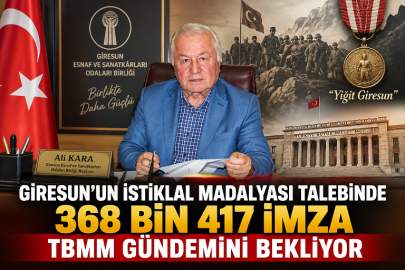 GİRESUN’UN İSTİKLAL MADALYASI TALEBİNDE 368 BİN 417 İMZA TBMM GÜNDEMİNİ BEKLİYOR