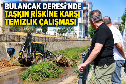 BULANCAK DERESİ’NDE TAŞKIN RİSKİNE KARŞI TEMİZLİK ÇALIŞMASI