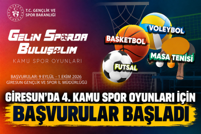 GİRESUN’DA 4. KAMU SPOR OYUNLARI İÇİN BAŞVURULAR BAŞLADI
