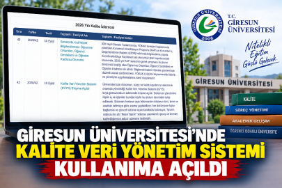 GİRESUN ÜNİVERSİTESİ’NDE KALİTE VERİ YÖNETİM SİSTEMİ KULLANIMA AÇILDI