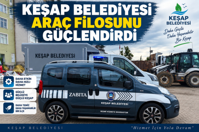 KEŞAP BELEDİYESİ ARAÇ FİLOSUNA İKİ YENİ HİZMET ARACI EKLEDİ