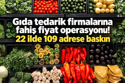 Gıda tedarik firmalarına fahiş fiyat operasyonu! 22 ilde 109 adrese baskın