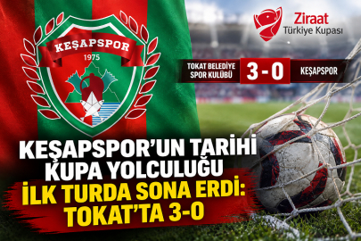 KEŞAPSPOR’UN TARİHİ KUPA SERÜVENİ İLK TURDA NOKTALANDI: TOKAT’TA 3-0