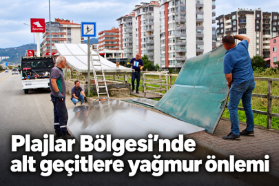 PLAJLAR BÖLGESİ’NDE ALT GEÇİTLERE YAĞMUR ÖNLEMİ