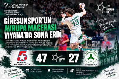 GİRESUNSPOR’UN AVRUPA MACERASI VİYANA’DA SONA ERDİ