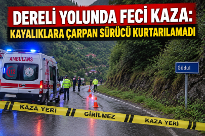 KAYALIKLARA ÇARPAN SÜRÜCÜ KURTARILAMADI