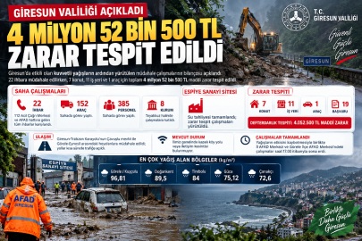 4 MİLYON 52 BİN 500 TL ZARAR TESPİT EDİLDİ
