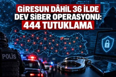 GİRESUN DÂHİL 36 İLDE DEV SİBER OPERASYONU: 444 TUTUKLAMA