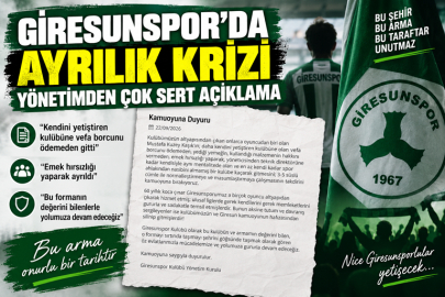 GİRESUNSPOR’DA AYRILIK KRİZİ: