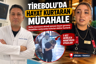 TİREBOLU’DA SANİYELERLE YARIŞ: GARSONU DOKTOR MÜŞTERİ KURTARDI