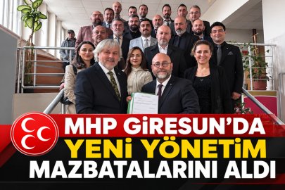 MHP GİRESUN’DA YENİ YÖNETİM MAZBATALARINI ALDI